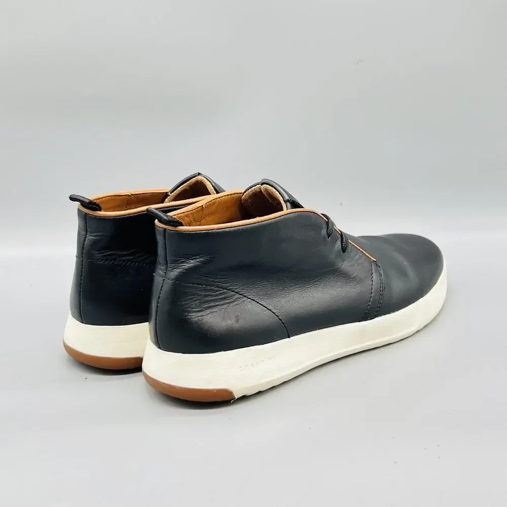 Cole Haan Boots Men 9 Black Leather Grand OS Chukka Casual Sneaker Shoes Comfort